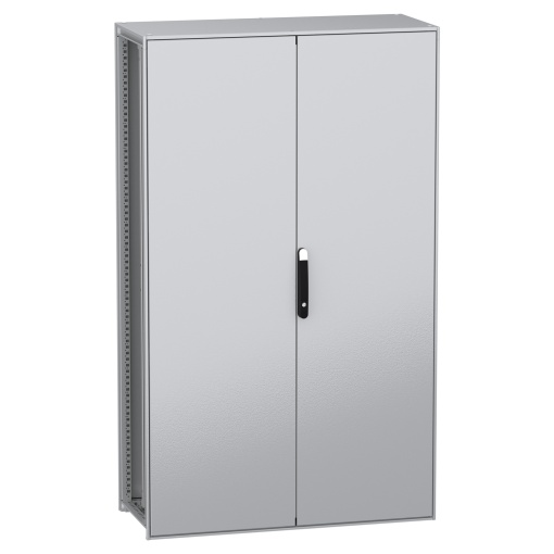 Armário elétrico modular de montagem no chão, PanelSeT SFN, aço descarbonizado, platina, 2000x1200x500mm, 2 portas, IP55