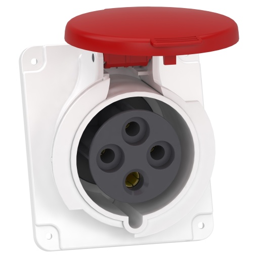 Tomada, Mureva PK, para montagem em quadro, inclinada, 32 A, 3PE, 400 V, IP44