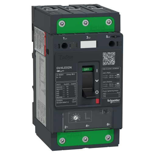 TeSys GV4 - disjuntor magnético - 2A 3P - com EverLink