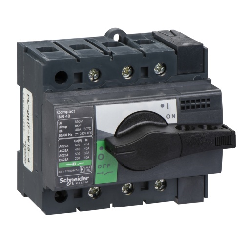 interruptor seccionador Interpact INS40 - 3 pólos - 40 A