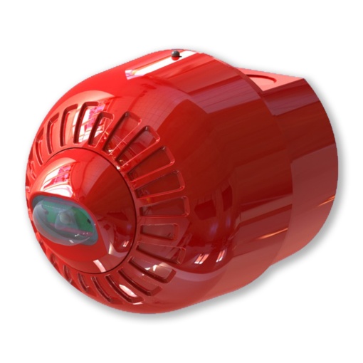 Beacon, ESD-5003, base profunda, flash vermelho, montagem na parede