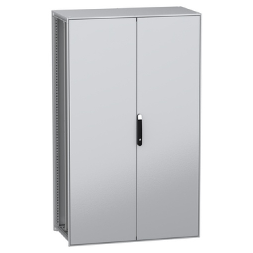 Armário elétrico modular de montagem no chão, PanelSeT SFN, aço descarbonizado, platina, 2000x1200x600mm, 2 portas, IP55