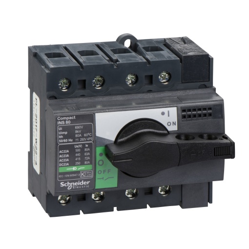 interruptor seccionador Interpact INS80 - 4 pólos - 80 A