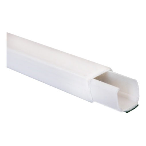 Dexson - mini calha - 10x10 mm - 1 compartimento - adesivo - PVC - branco