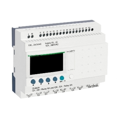 Relé programável Zelio logic - 26 e s - 100..240 v ca  relógio - ecrã