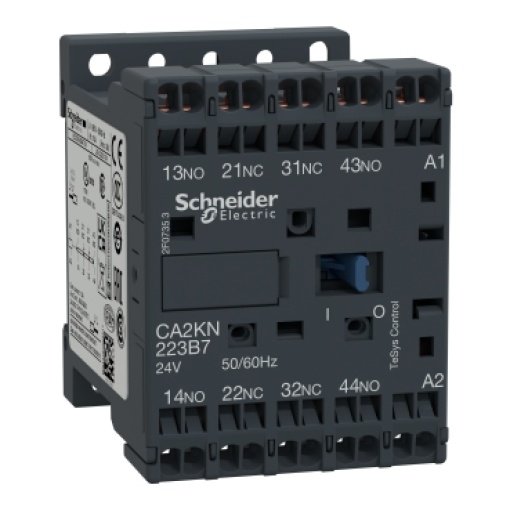 Contactor auxiliar TeSys CA2K 2NA2NF 24VCA com terminais de mola