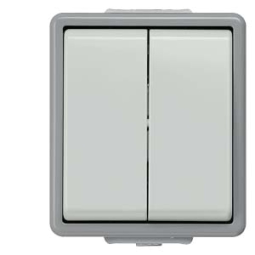 DELTA fläche IP44 surfacem twocircuit switch