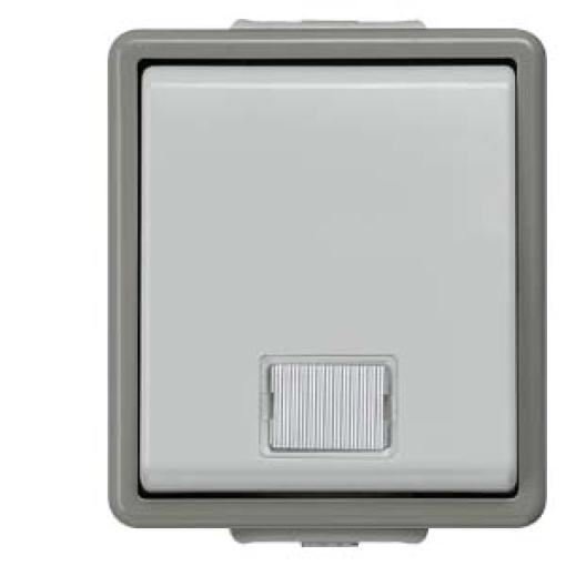 DELTA fläche IP44 surfacem switch with pilot lamp for twoway switching wit