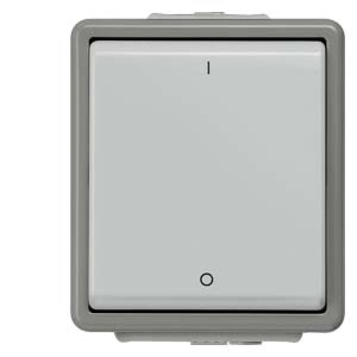 DELTA fläche IP44 surfacem OFF switch with IO symbols 2pole
