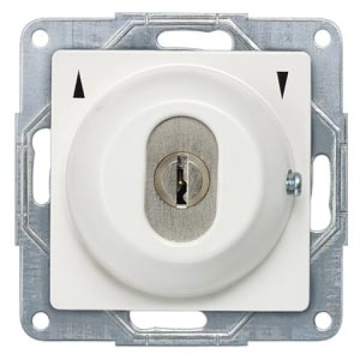 DELTA isystem titanium white flushmounting shutterblind keyoperated swi