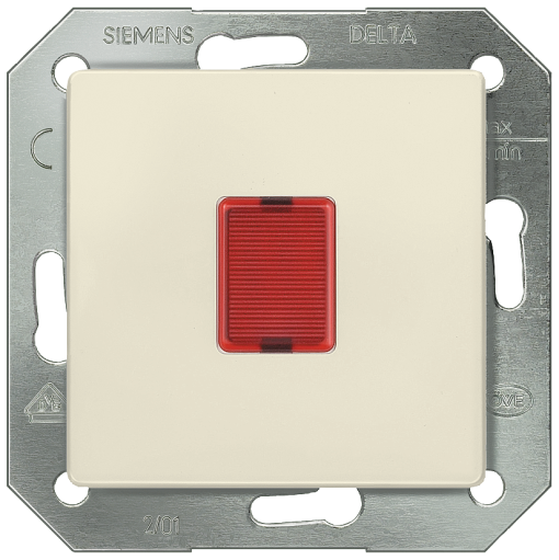 DELTA isystem light signal with red window and glow lamp 250V electric white