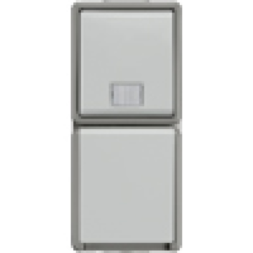 DELTA fläche IP44 surfacem combination of pushbutton and SCHUKO socket outl
