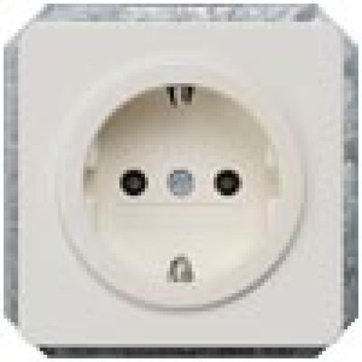 DELTA profil SCHUKO socket outlet titanium white