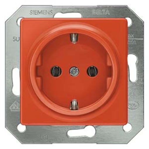 DELTA isystem SCHUKO socket outlet orange ZSV