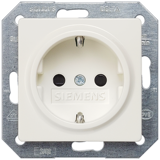 DELTA isystem SCHUKO socket outlet with increased touch protection titanium