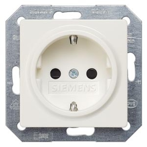 DELTA isystem SCHUKO socket outlet with increased touch protection titanium