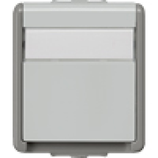 DELTA fläche IP44 surfacem SCHUKO socket outlet single with labeling field