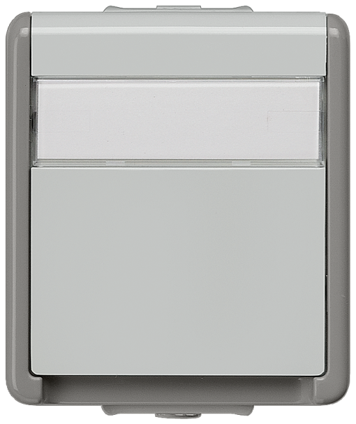 DELTA fläche IP44 surfacem SCHUKO socket outlet single with labeling field