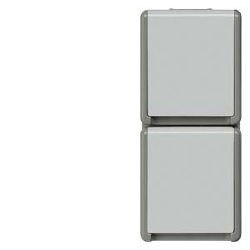 DELTA fläche IP44 surfacem SCHUKO socket outlet double vertical