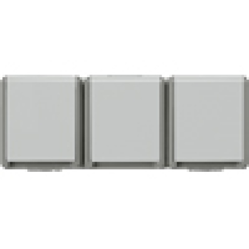 DELTA fläche IP44 surfacem SCHUKO socket outlet triple horizontal