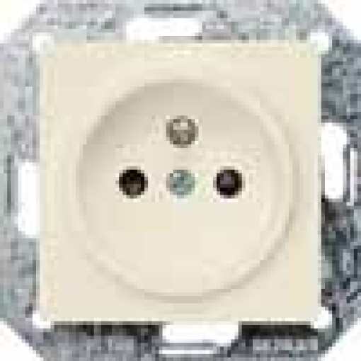 DELTA isystem socket outlet with center grounding pin with incr touch prote