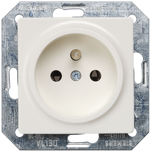 DELTA isystem socket outlet with grounding pin with incr touch protection 