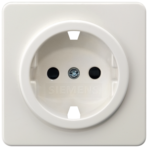 DELTA profil socket cover with increased touch protection titanium white w