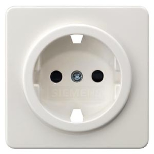 DELTA profil socket cover with increased touch protection titanium white w