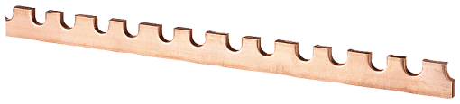 Busbar with punchings module width 27 mm for NEOZED fuse base D02