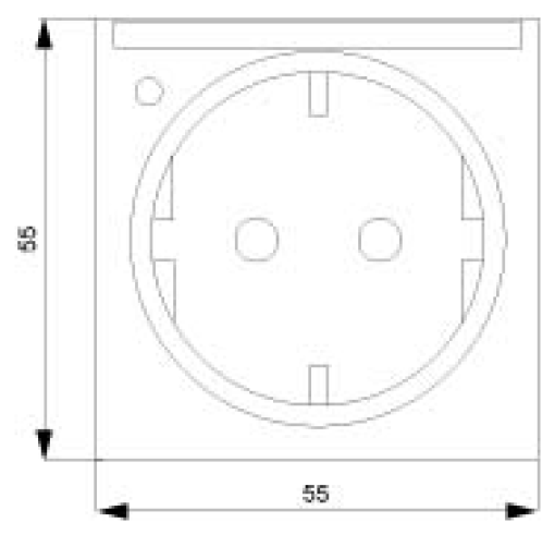 DELTA isystem socket outlet with labeling field and status indicator titani