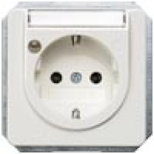 DELTA profil SCHUKO socket outlet with status indicator and labeling field t