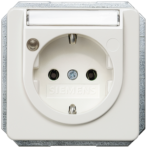 DELTA profil SCHUKO socket outlet with status indicator and labeling field t