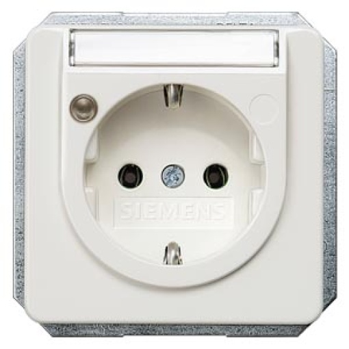 DELTA profil SCHUKO socket outlet with status indicator and labeling field t