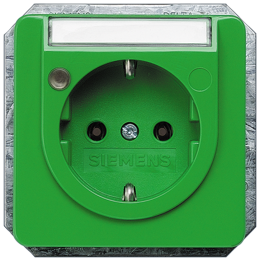 DELTA profil SCHUKO socket outlet with status indicator and labeling field g