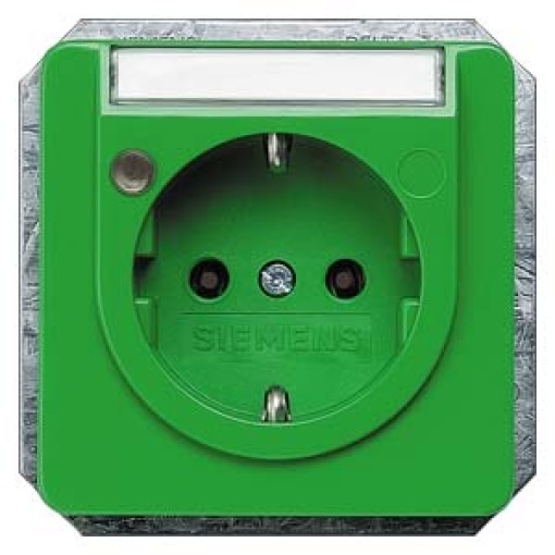 DELTA profil SCHUKO socket outlet with status indicator and labeling field g