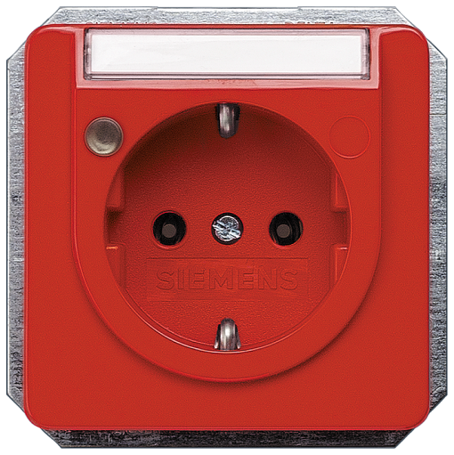 DELTA profil SCHUKO socket outlet with status indicator and labeling field o