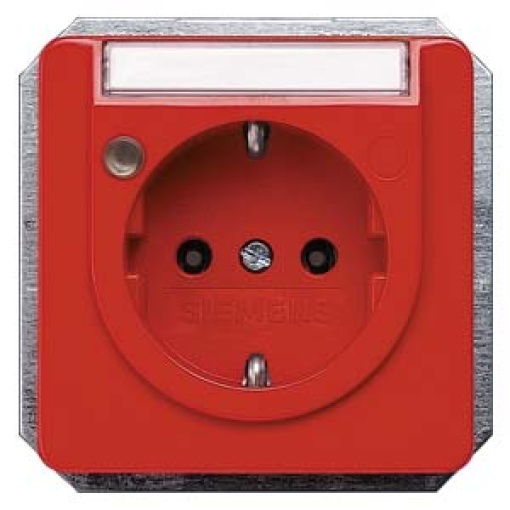 DELTA profil SCHUKO socket outlet with status indicator and labeling field o