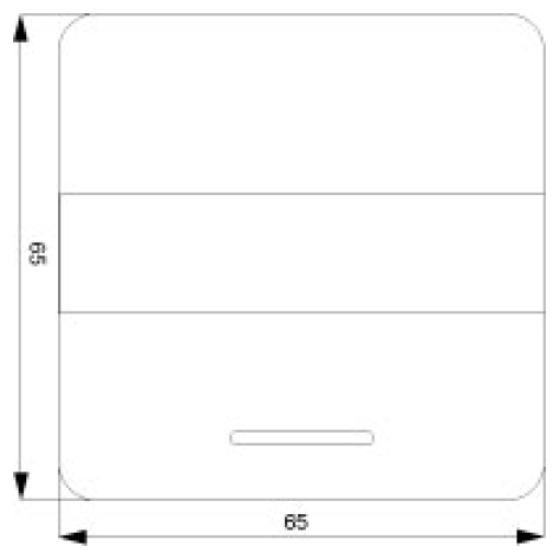 DELTA profil rocker with window and labeling field silver