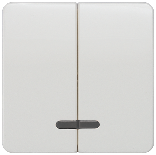 DELTA profil rocker double with window for twocircuit switch titanium white