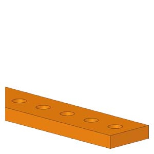 StabSIKUS Universal Copper bar L2000 mm 15x 5 mm drilled with thread