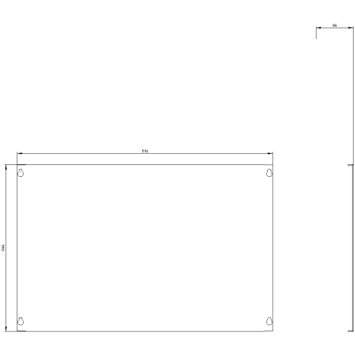 StabSIKUS Universal Mounting plate H400 mm W600 mm