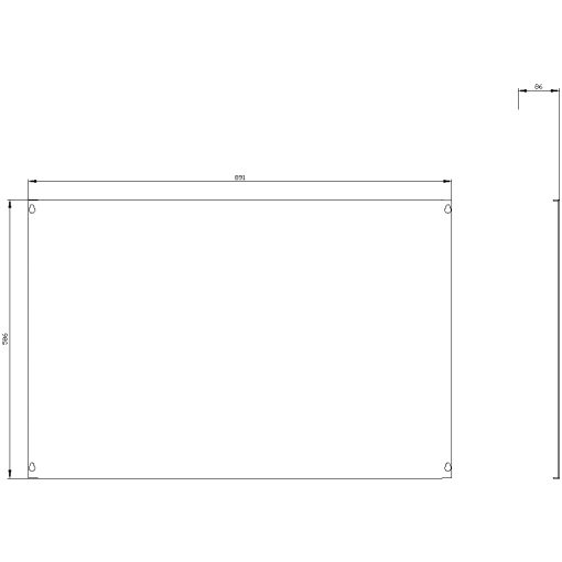 StabSIKUS Universal Mounting plate H600 mm W900 mm