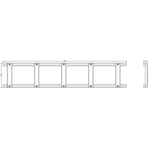 StabSIKUS Universal Terminal strip vertical 5 DIN rails A L165 mm H200 mm 