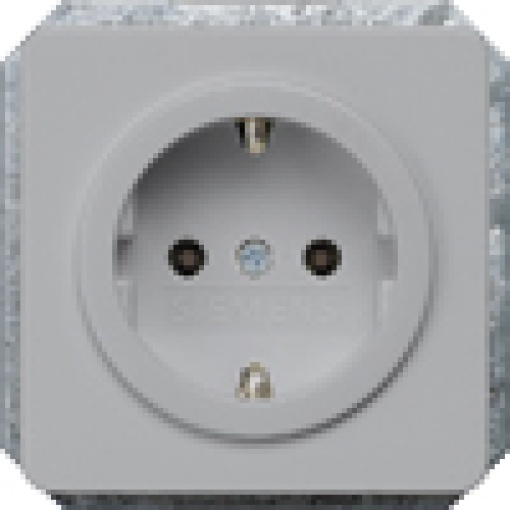 DELTA profil SCHUKO socket outlet silver