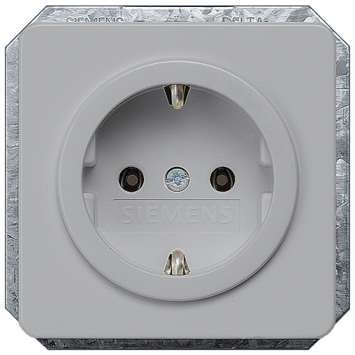 DELTA profil SCHUKO socket outlet silver