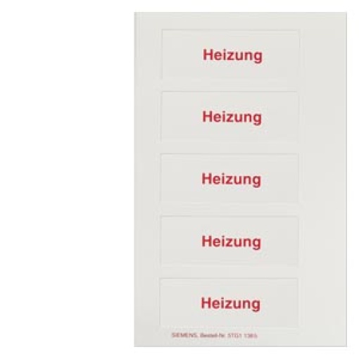 DELTA profil sheet of pictographs for rocker with labeling field Heating Eme