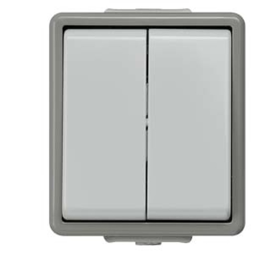 DELTA fläche IP44 surfacem double twoway switch double
