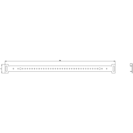 Stab Universal Mounting rail 1 set  2 units horizontal W600 mm