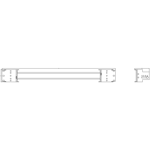Stab Universal DIN rail with holder for vertical cable channel W600 mm