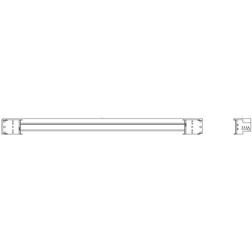 Stab Universal DIN rail with holder for vertical cable channel W900 mm